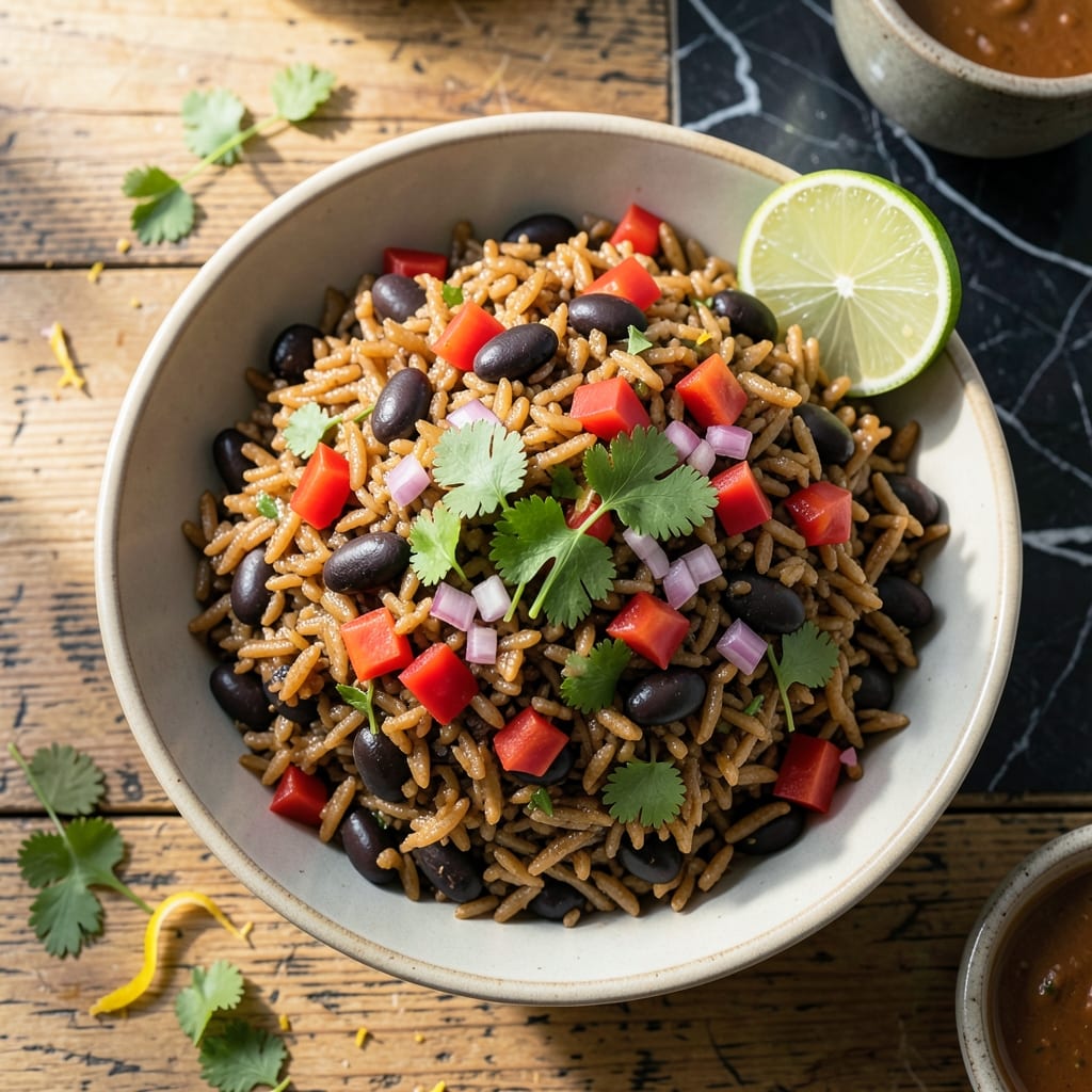 Brown Rice and Black Bean Salad Recipe: Zesty Lime and Cilantro Freshness Brown Rice and Black Bean Salad Recipe: Zesty Lime and Cilantro Freshness