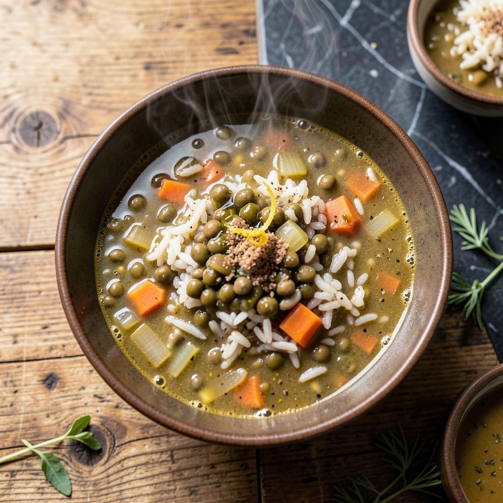 Lentil and Rice Soup Recipe: Hearty Lentils With Fragrant Spices Lentil and Rice Soup Recipe: Hearty Lentils With Fragrant Spices