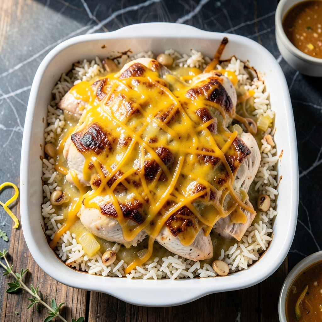 Recipe for Chicken and Rice Casserole in the Oven: Baked Cheesy Comfort Recipe for Chicken and Rice Casserole in the Oven: Baked Cheesy Comfort