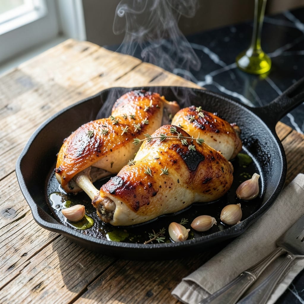 Chicken in Pan Recipe: Crispy Skin and Golden-Brown Finish Chicken in Pan Recipe: Crispy Skin and Golden-Brown Finish