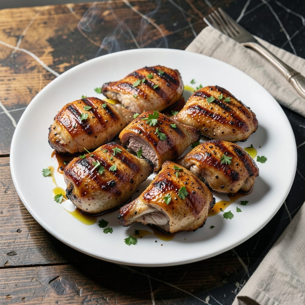 BBQ Chicken Thighs Recipe Grill: Smoky Char with Sticky Glaze