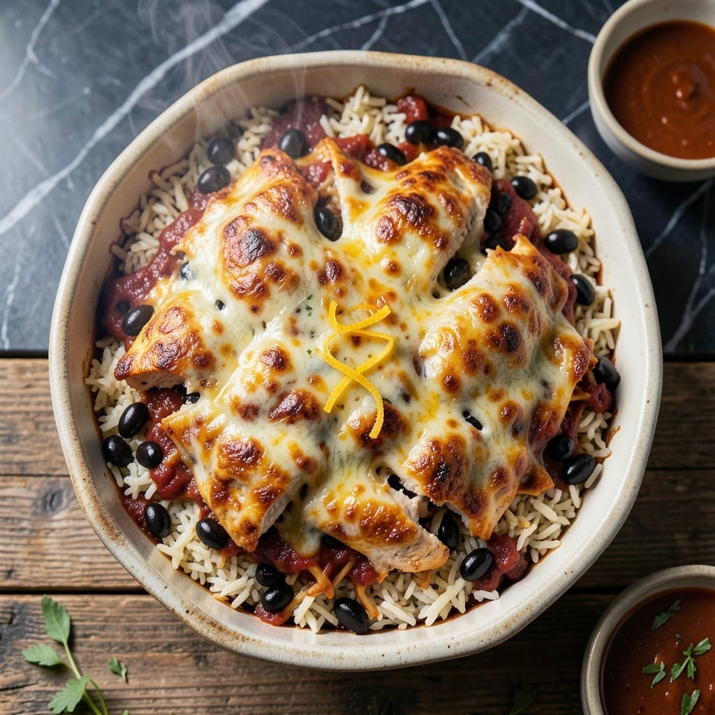 Chicken Rice Enchilada Casserole Recipe: Layered Tex-Mex Comfort