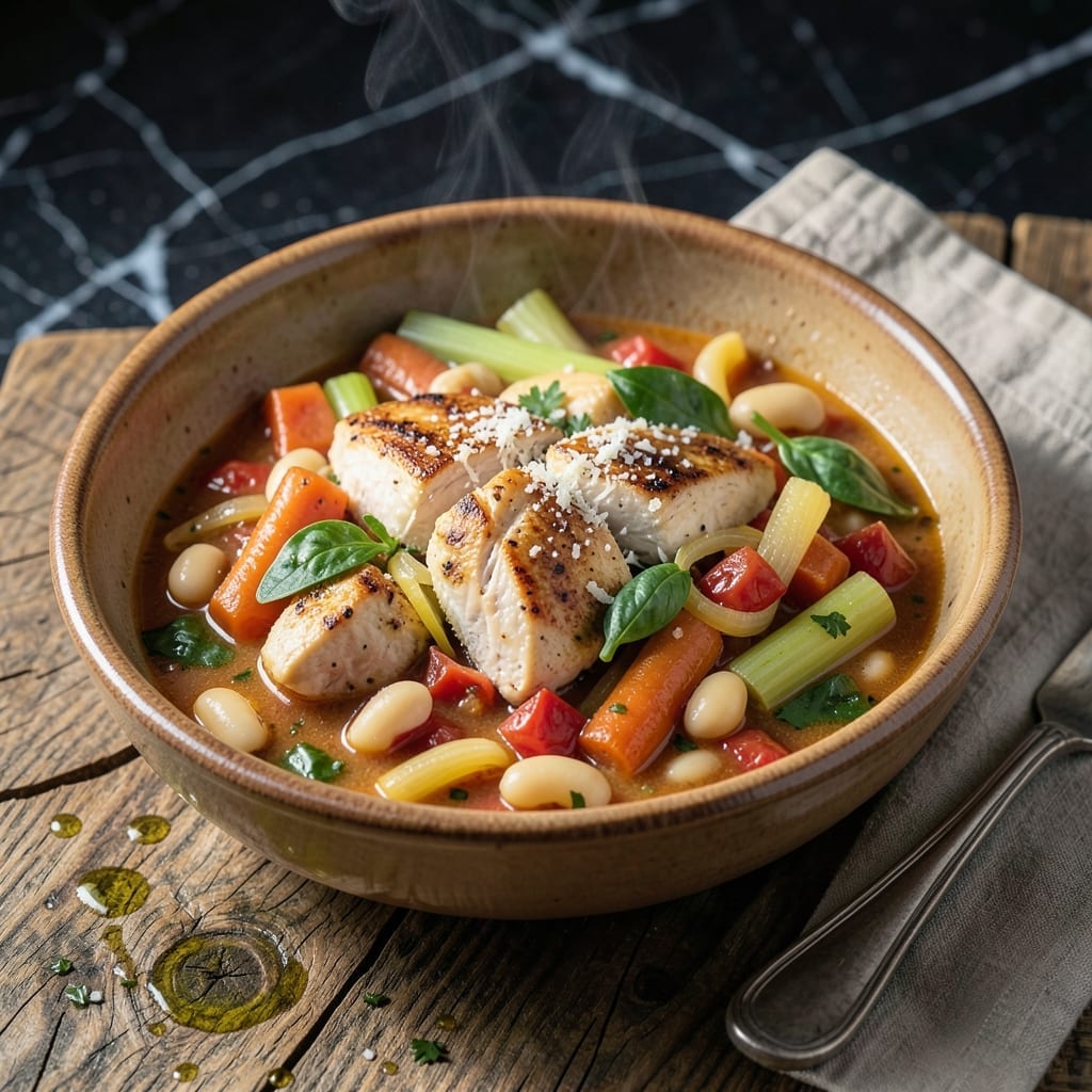 Chicken Minestrone Recipe: Hearty Italian Soup with Fresh Vegetables Chicken Minestrone Recipe: Hearty Italian Soup with Fresh Vegetables