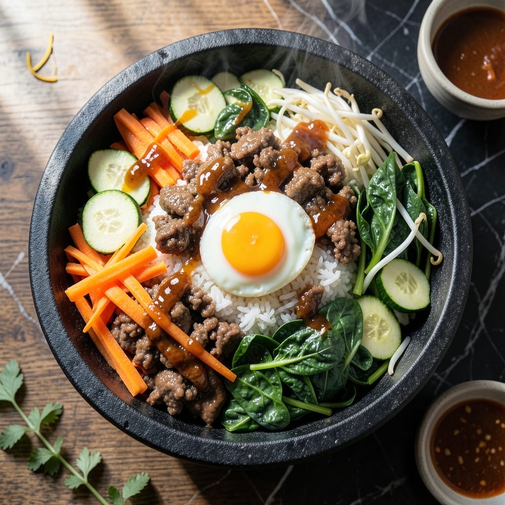 Bibimbap Rice Recipe: Korean Bowl With Vibrant Veggies and Gochujang