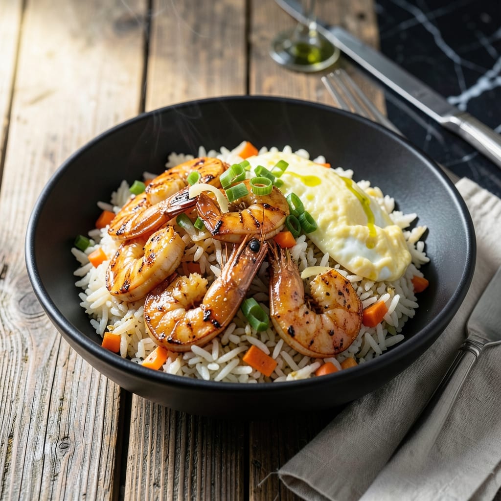 Gluten Free Shrimp Fried Rice Recipe: Wok-Tossed With Fresh Ginger and Scallions Gluten Free Shrimp Fried Rice Recipe: Wok-Tossed With Fresh Ginger and Scallions
