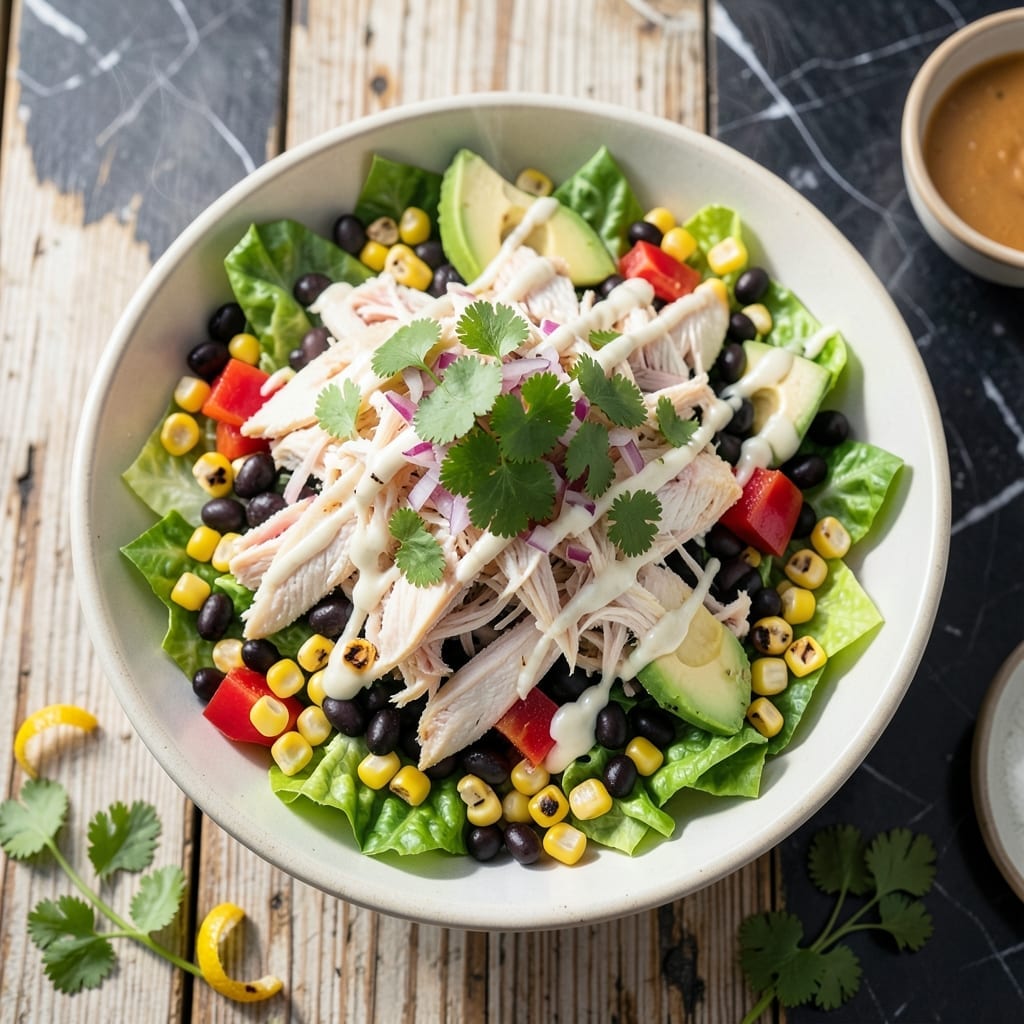 Santa Fe Chicken Salad Recipe: Southwestern Spice With Creamy Crunch Santa Fe Chicken Salad Recipe: Southwestern Spice With Creamy Crunch