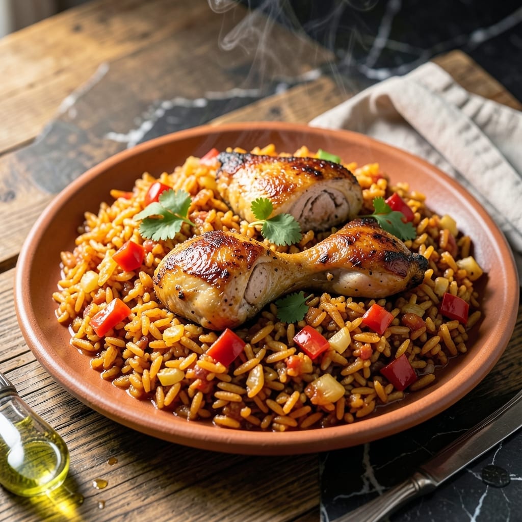 African Jollof Rice and Chicken Recipe: Bold Spice-Infused One-Pot Feast
