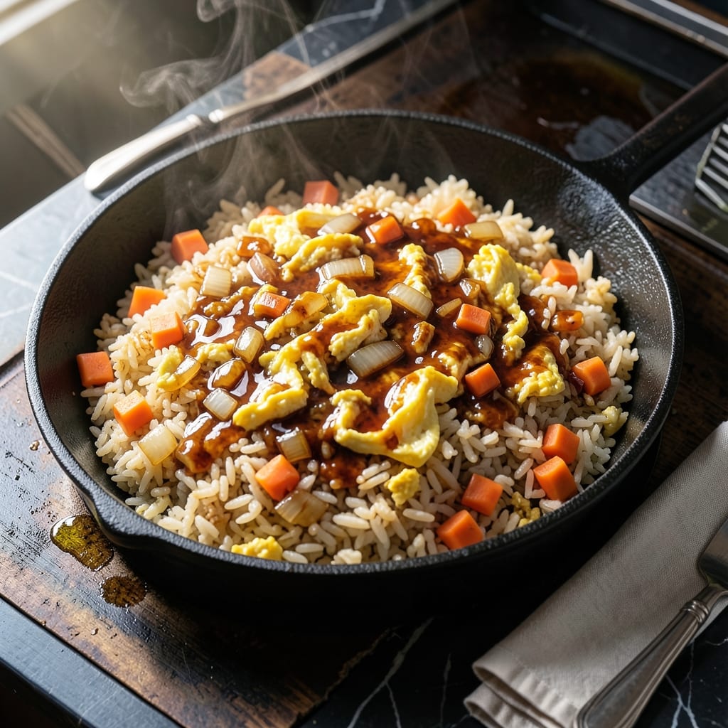 Hibachi Restaurant Fried Rice Recipe: Teppanyaki-Style Vegetable Medley Hibachi Restaurant Fried Rice Recipe: Teppanyaki-Style Vegetable Medley