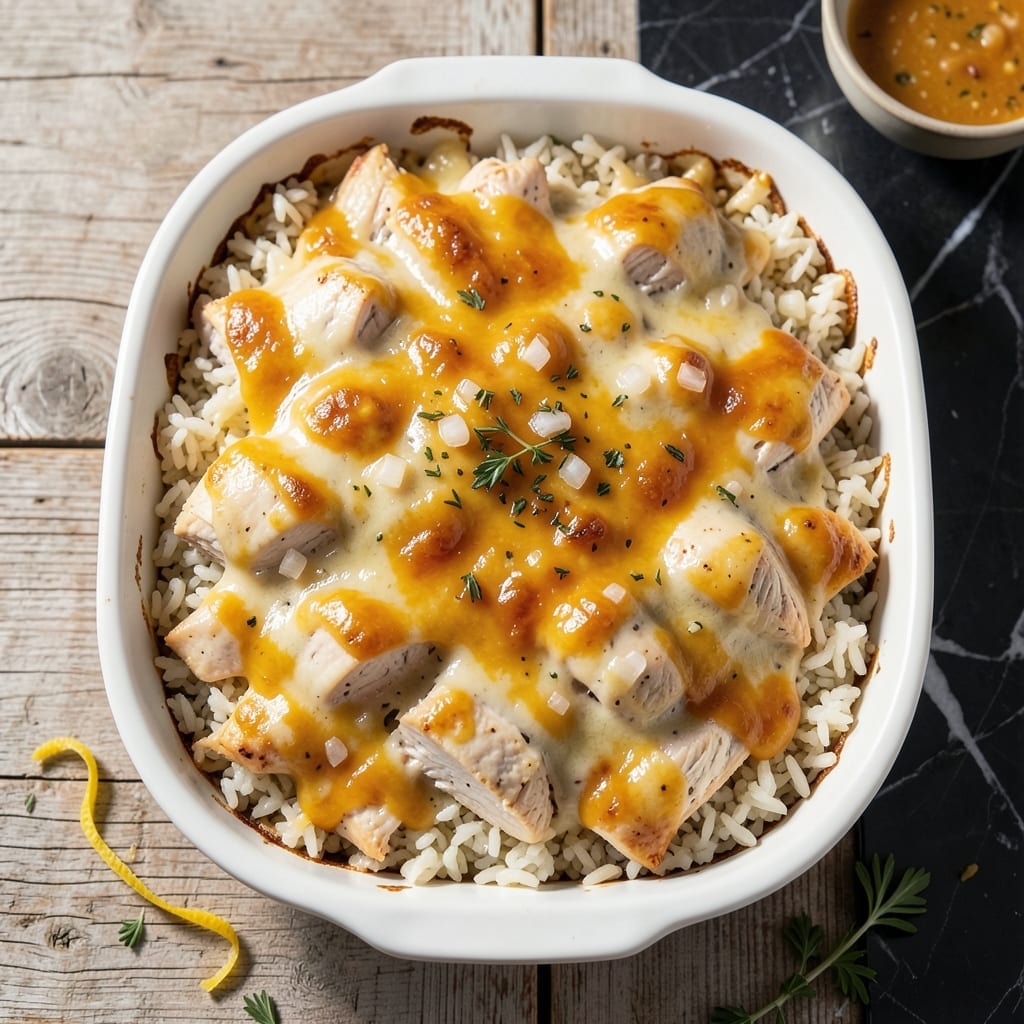 Campbell's Cheesy Chicken and Rice Casserole Recipe: Creamy One-Dish Family Favorite