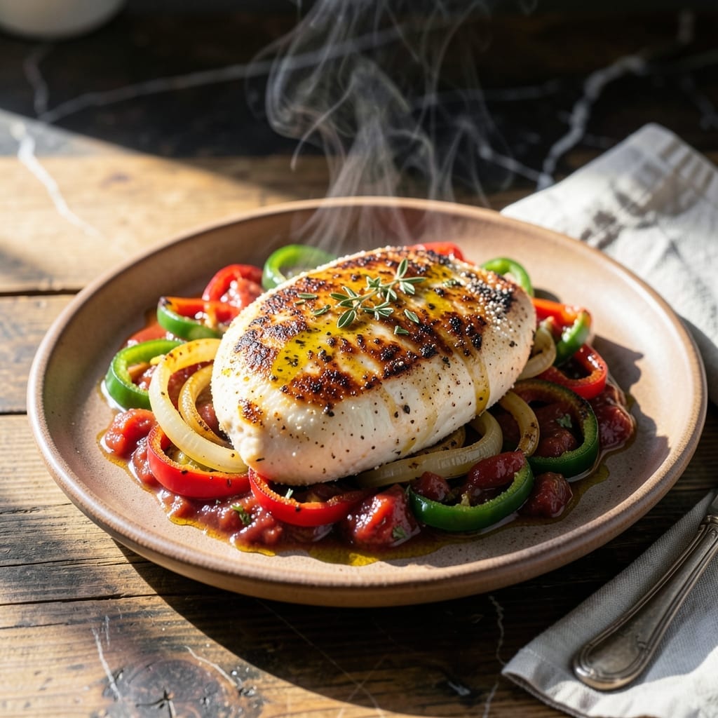 Chicken Breast Cacciatore Recipe: Hunter-Style Braise With Bell Peppers Chicken Breast Cacciatore Recipe: Hunter-Style Braise With Bell Peppers