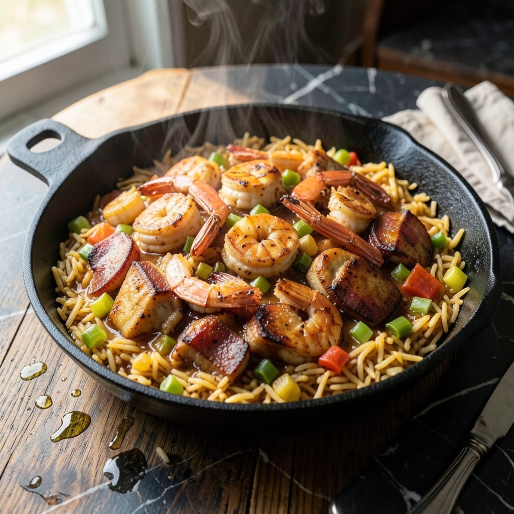 Chicken and Shrimp Jambalaya Recipe: Cajun Spice Infused One-Pot Wonder Chicken and Shrimp Jambalaya Recipe: Cajun Spice Infused One-Pot Wonder