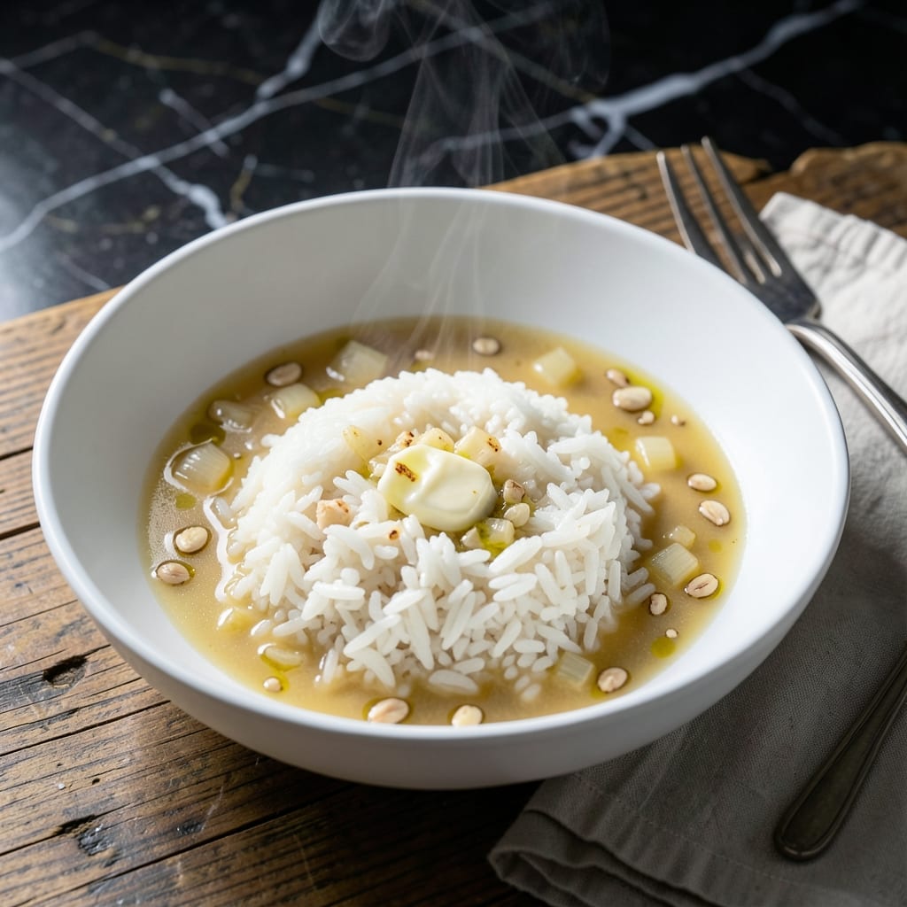 White Rice and Chicken Broth Recipe: Savory One-Pot Simplicity