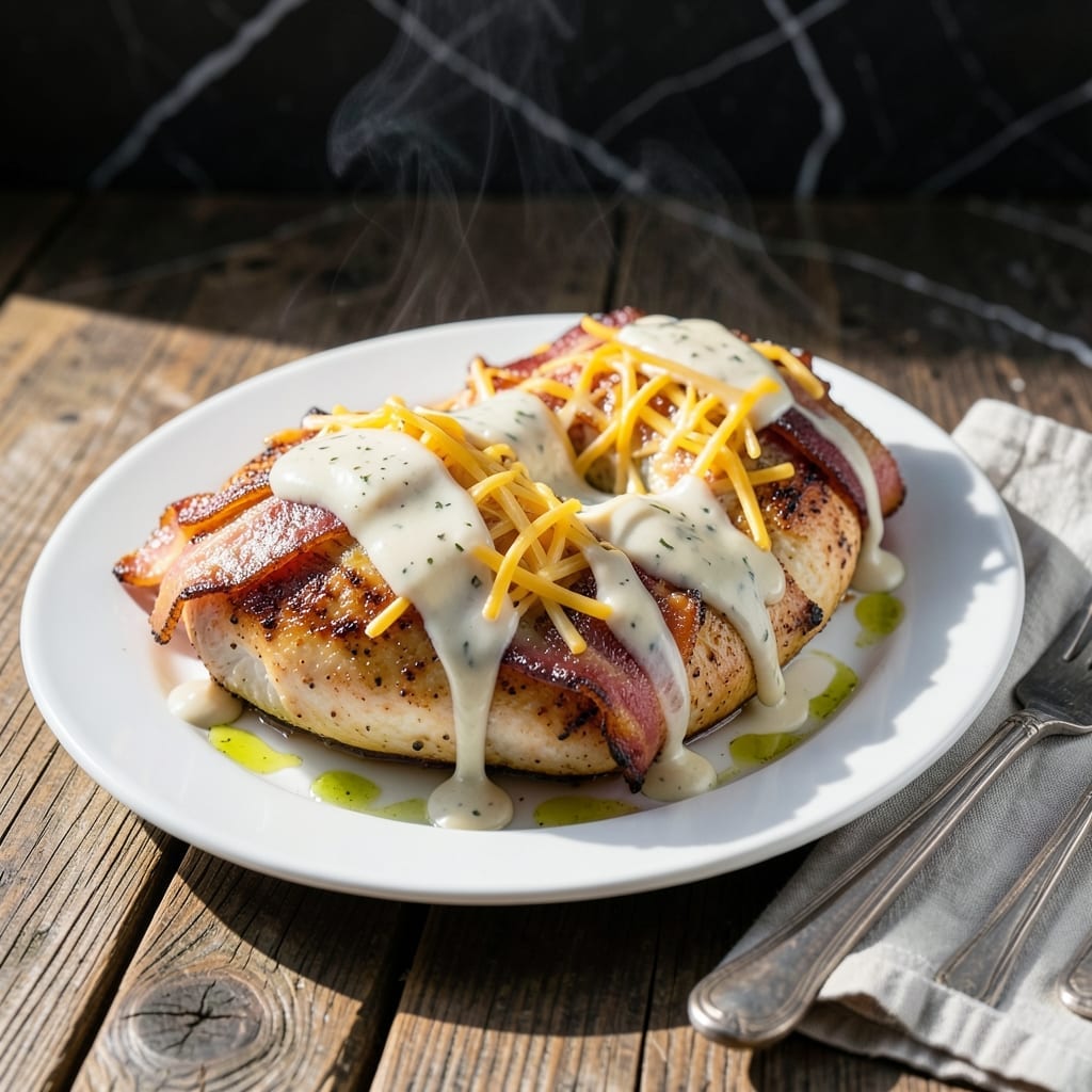 Loaded Chicken Recipe: Cheesy Bacon-Packed Bake Loaded Chicken Recipe: Cheesy Bacon-Packed Bake