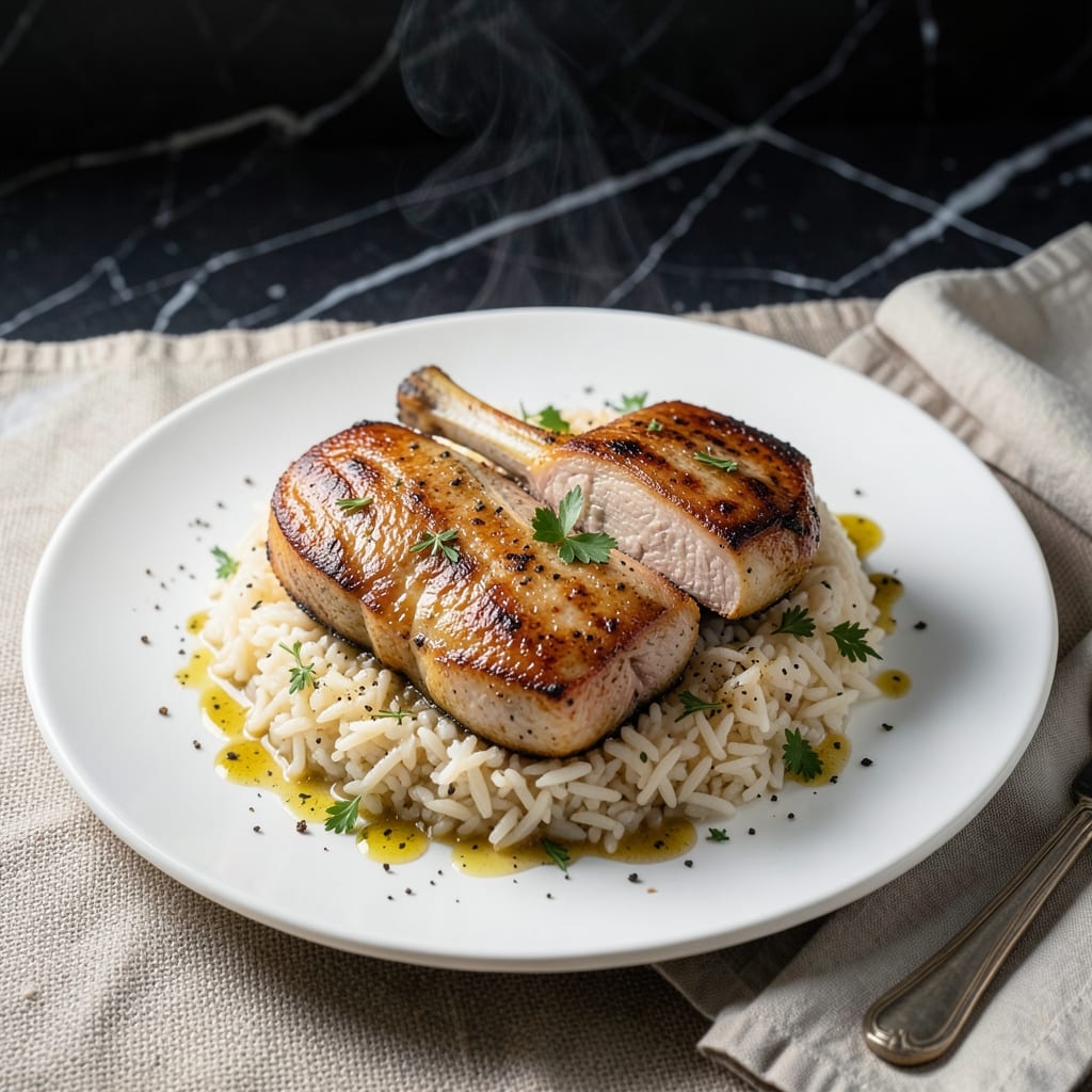 Recipe for Pork Chops and Rice in Oven: Juicy Chops With Fluffy Grains Recipe for Pork Chops and Rice in Oven: Juicy Chops With Fluffy Grains
