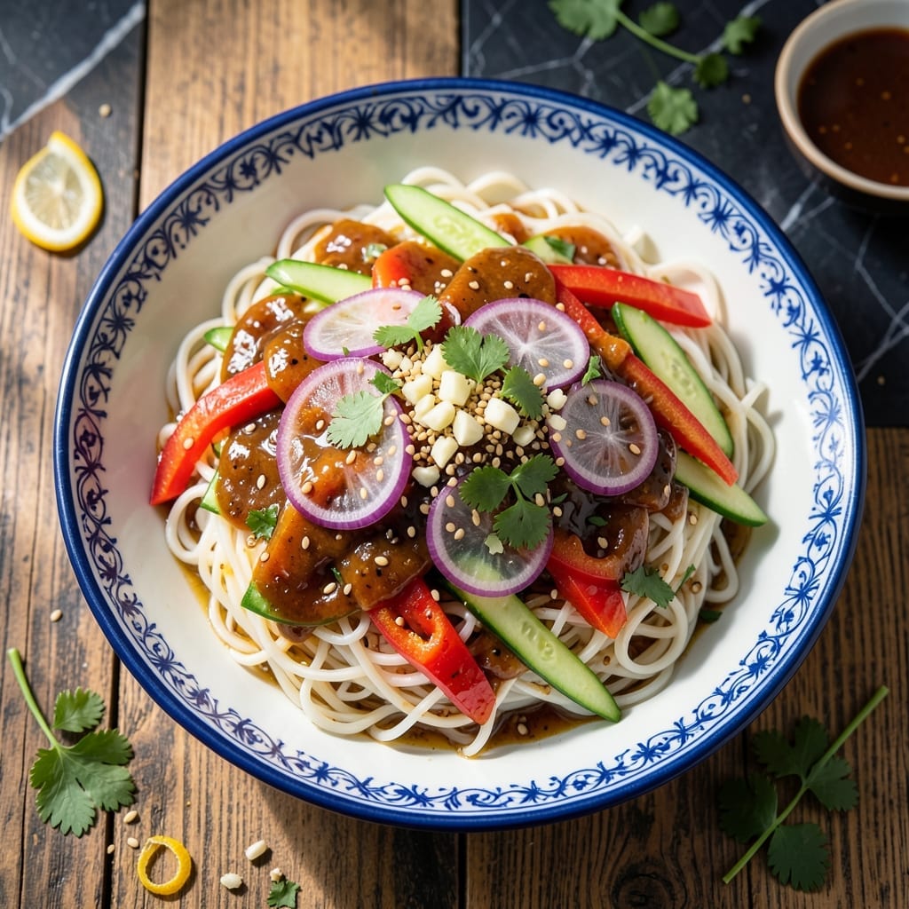 Asian Rice Noodle Salad Recipe: Bright Citrus Zest With Crunchy Veggies