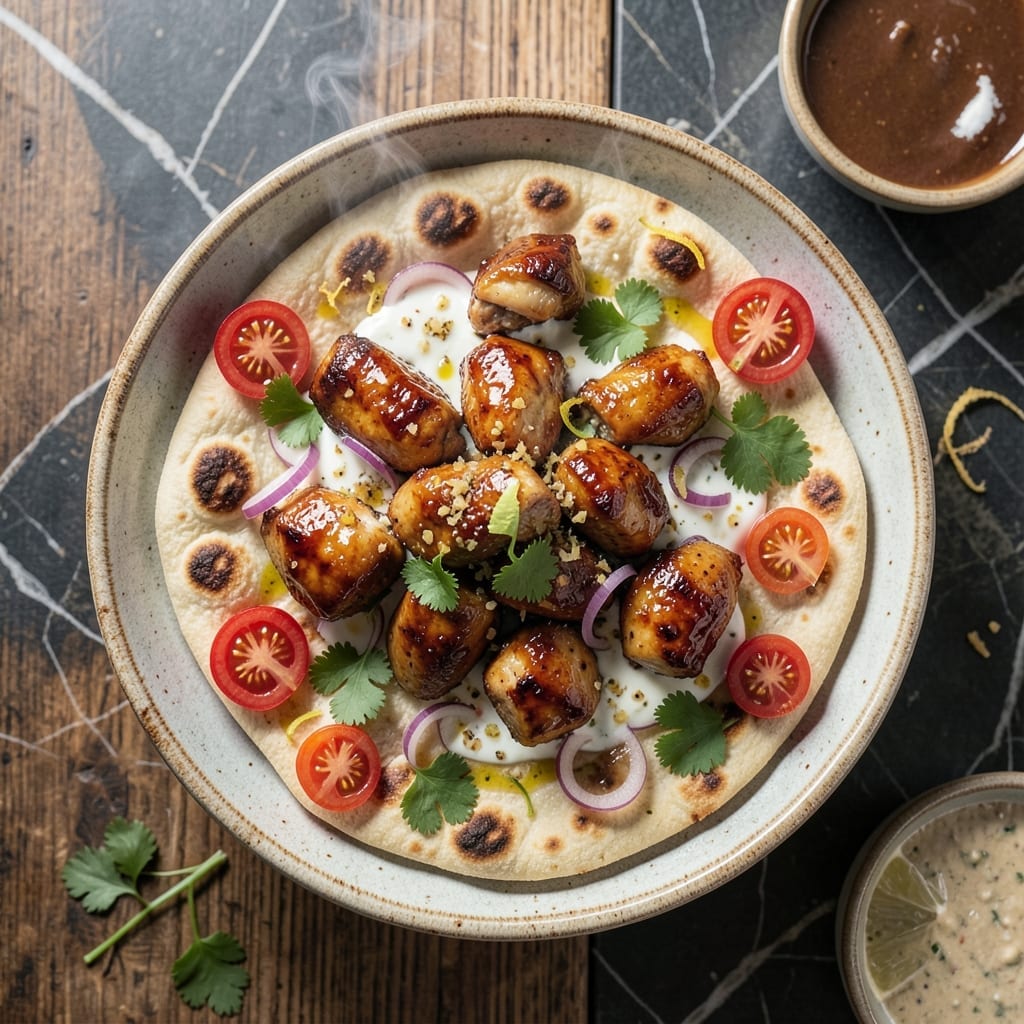 Chicken Naan Recipe: Tandoor-Style Flatbread With Garlic Butter Chicken Naan Recipe: Tandoor-Style Flatbread With Garlic Butter