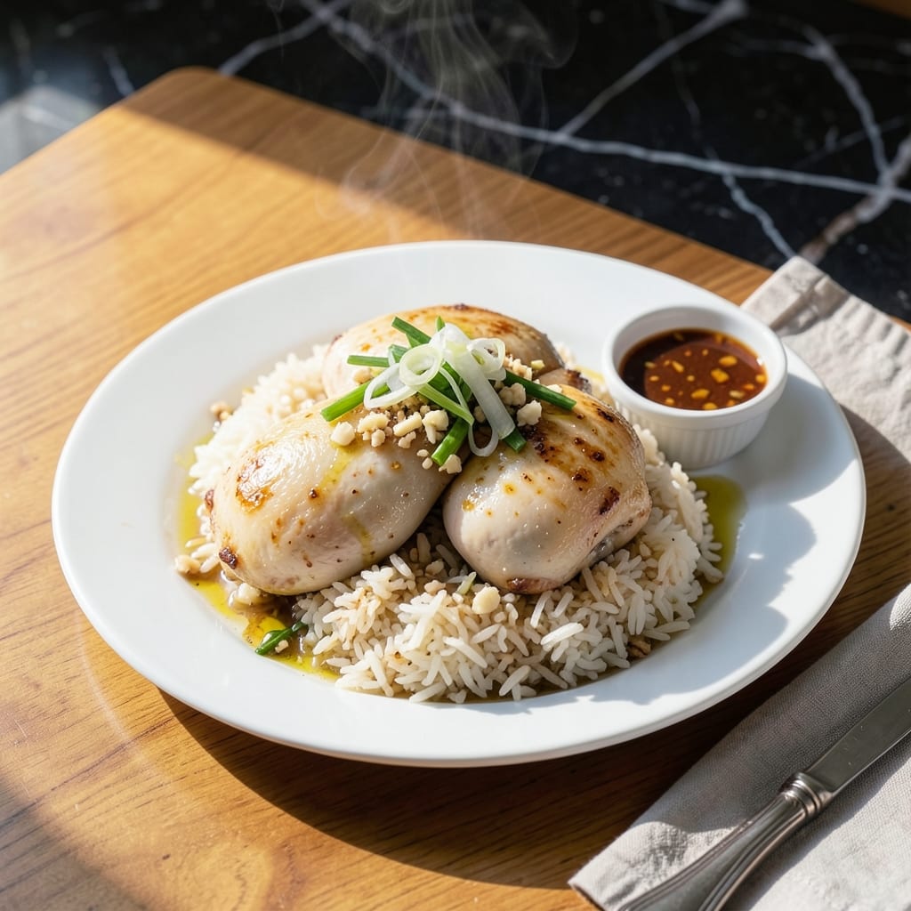 Hainanese Rice Recipe: Fragrant Ginger-Infused Comfort with Tender Chicken