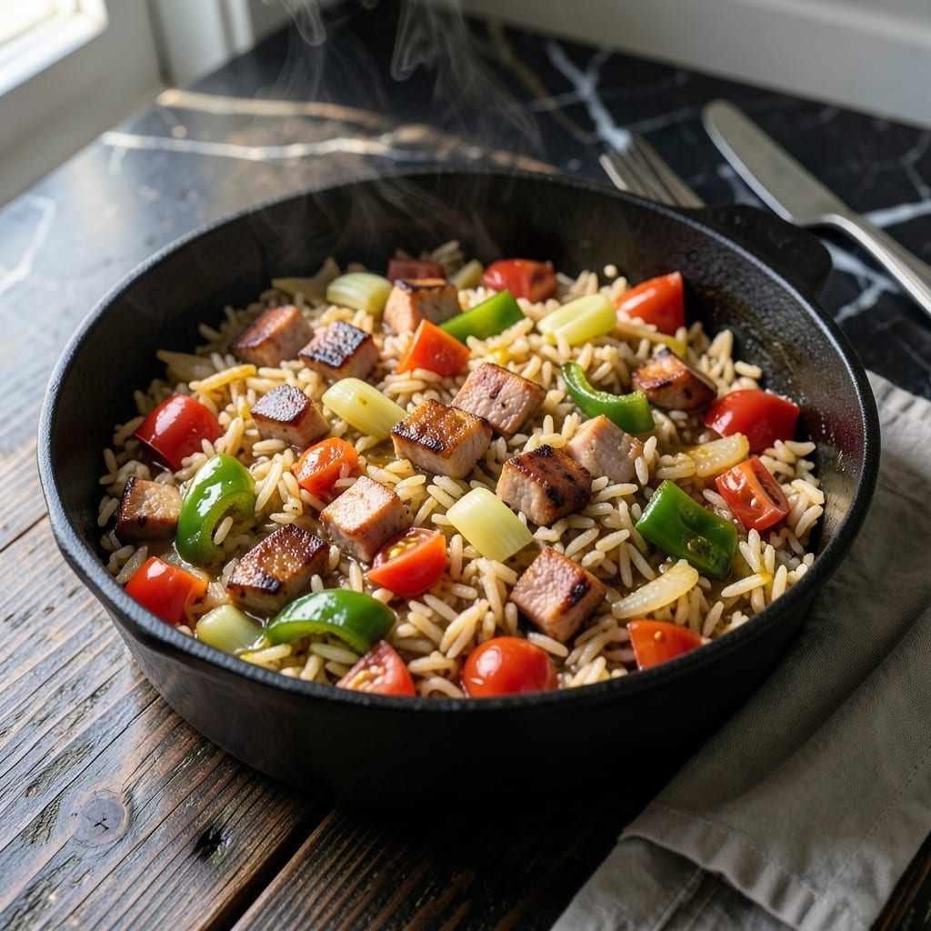 Ham Jambalaya Recipe With Rice and Tomatoes: Cajun Spice and Smoky Depth in One Pot Ham Jambalaya Recipe With Rice and Tomatoes: Cajun Spice and Smoky Depth in One Pot