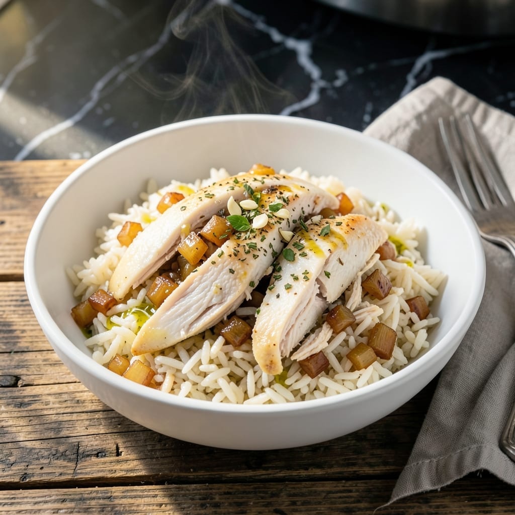 Instant Pot Chicken And Rice Recipe With Frozen Chicken: Set-It-And-Forget-It Meal