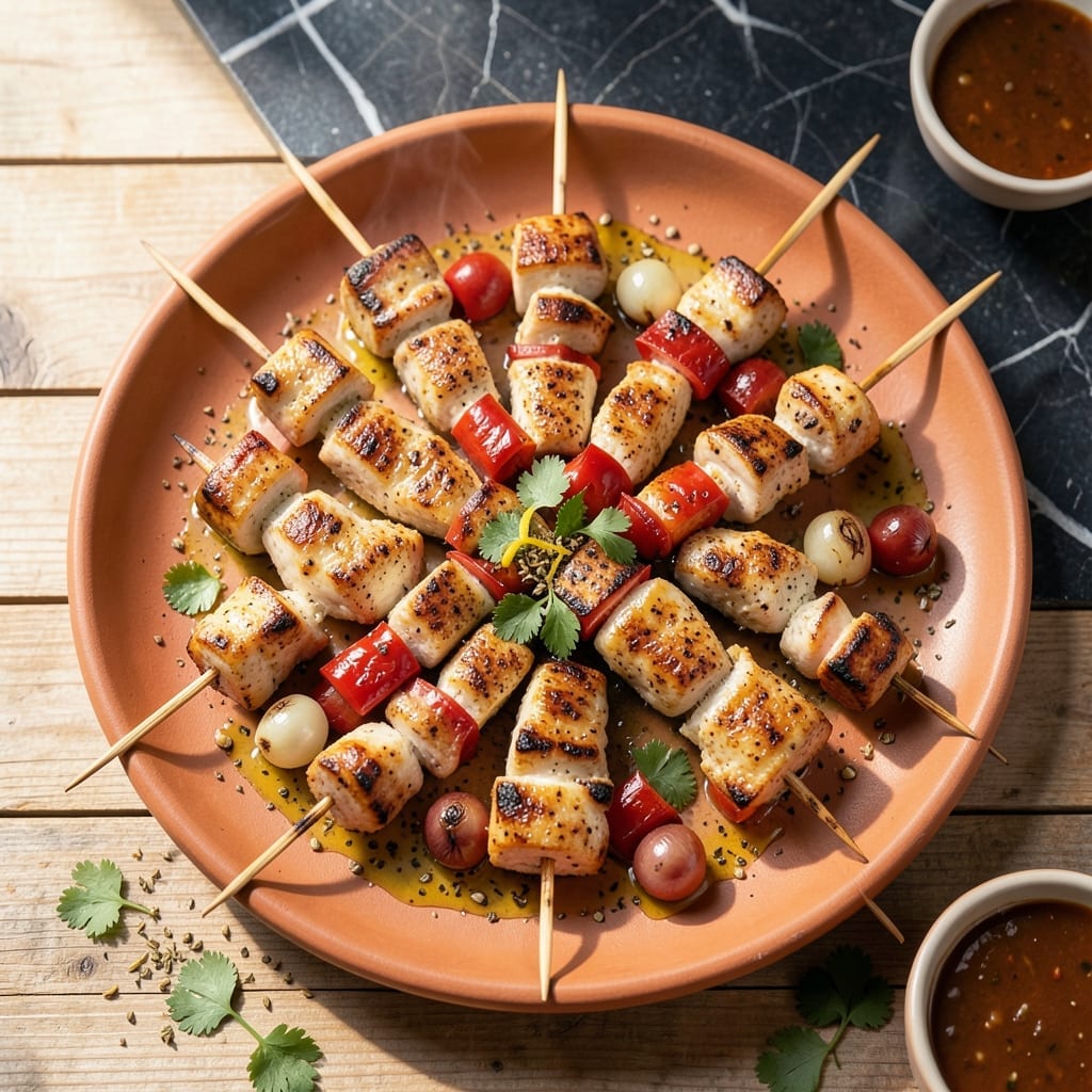 Chicken Pinchitos Recipe: Skewered Spanish Spice and Citrus Zing Chicken Pinchitos Recipe: Skewered Spanish Spice and Citrus Zing