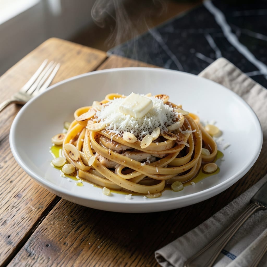Chicken Stock Pasta Recipe: Silky Noodles in Rich Broth