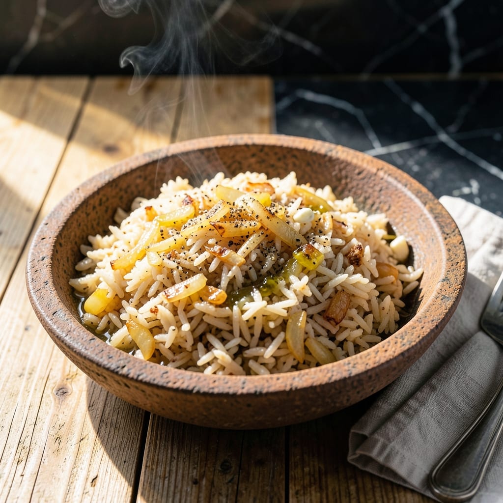 Mexican Rice Recipe No Tomato: Fragrant Cumin and Garlic Infusion