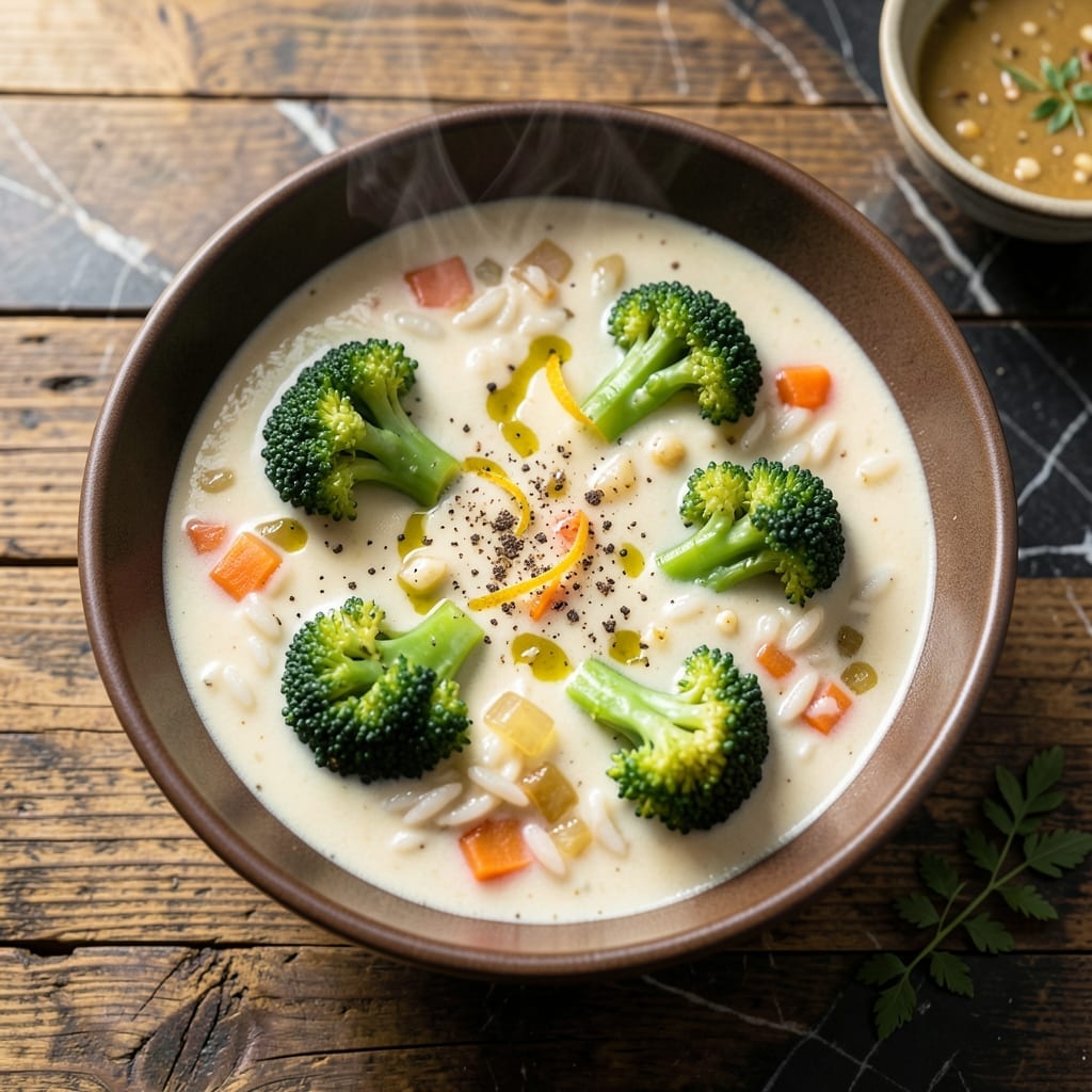 Broccoli Rice Soup Recipe: Velvety Broth With Tender Bites Broccoli Rice Soup Recipe: Velvety Broth With Tender Bites