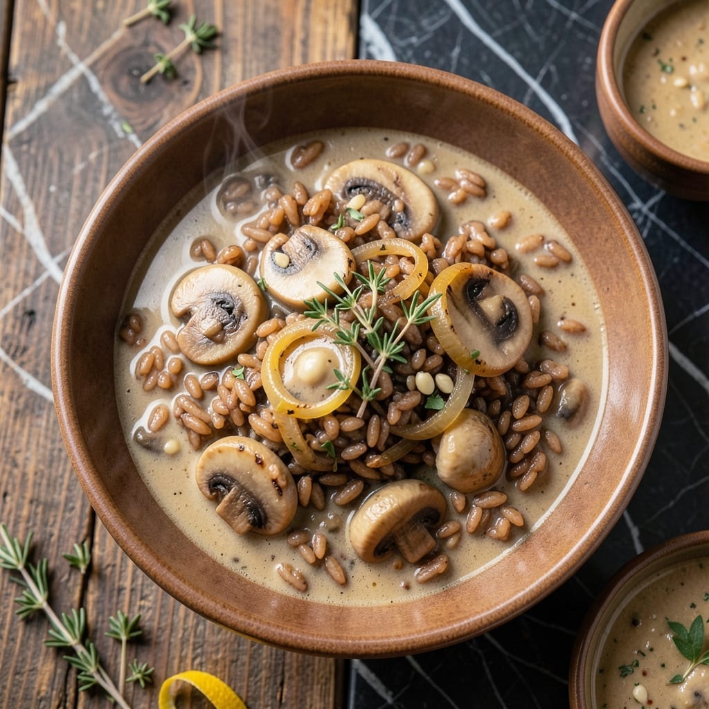 Brown Rice and Cream of Mushroom Soup Recipe: Creamy One-Pot Comfort Brown Rice and Cream of Mushroom Soup Recipe: Creamy One-Pot Comfort