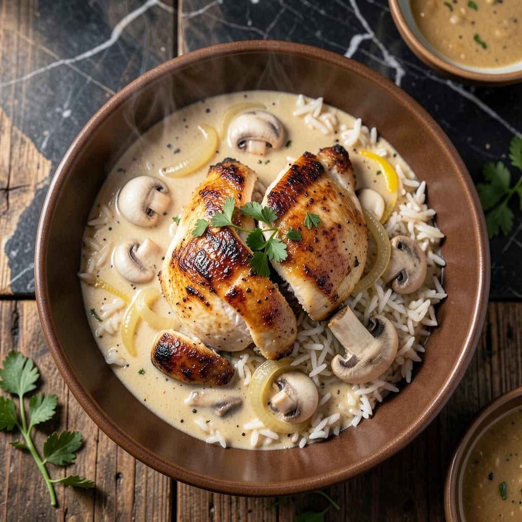 Chicken With Mushroom Soup And Rice Recipe: Creamy One-Pot Comfort