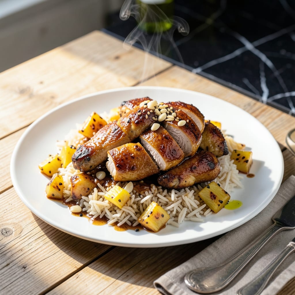 Hawaiian Chicken With Rice Recipe: Tropical Sweet-Savory One-Pot Meal Hawaiian Chicken With Rice Recipe: Tropical Sweet-Savory One-Pot Meal