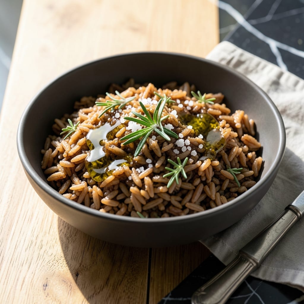 Healthy Tasty Brown Rice Recipe: Nutty Texture With Herbed Flavor Healthy Tasty Brown Rice Recipe: Nutty Texture With Herbed Flavor