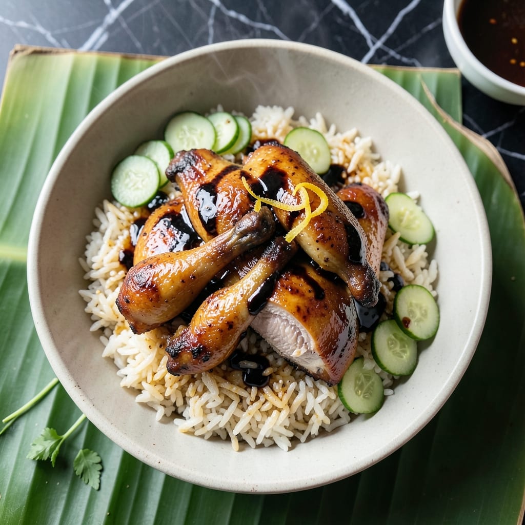 Roasted Chicken Rice Recipe Malaysia: Fragrant Spices With Crispy Chicken Skin