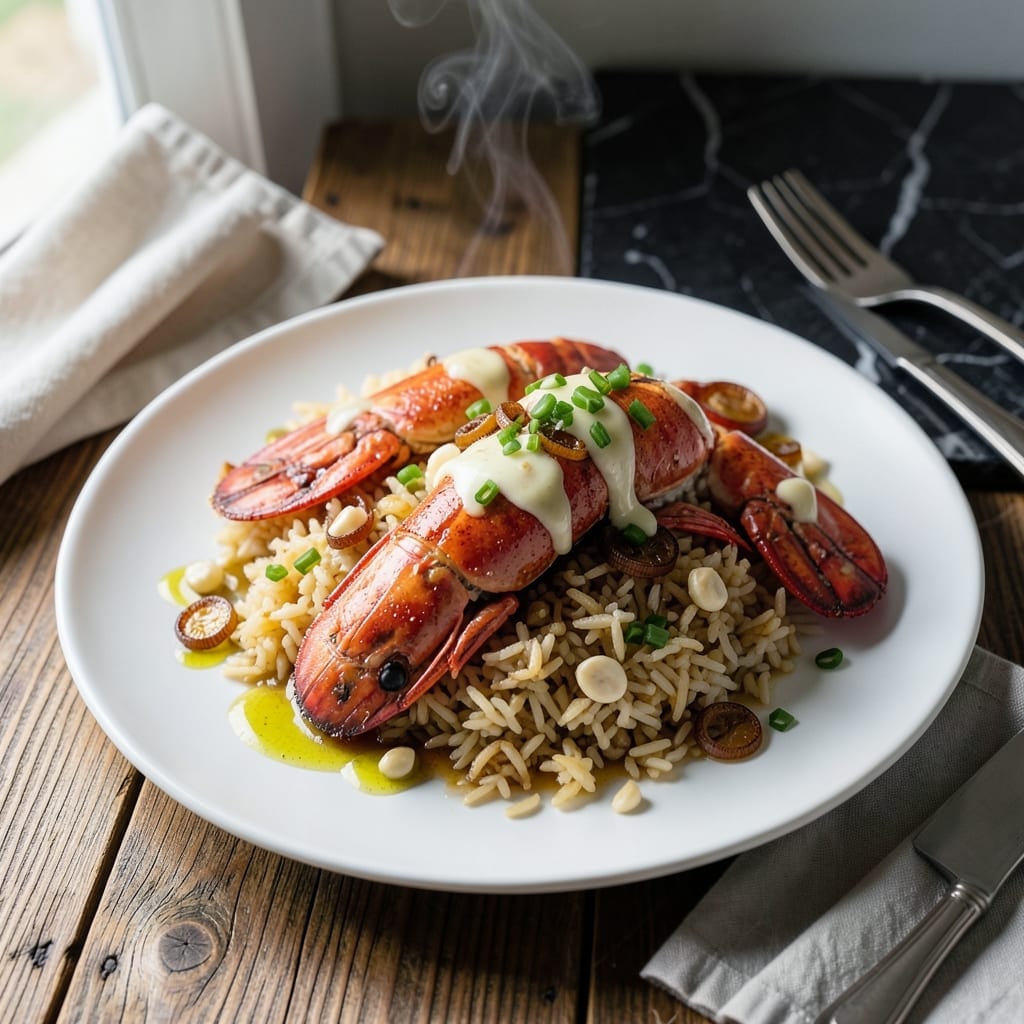 Lobster Rice Recipe: Luxurious Seafood Over Fluffy Grains