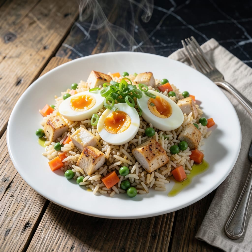 Low Fat Chicken Fried Rice Recipe: Wok-Tossed Light and Savory Bites