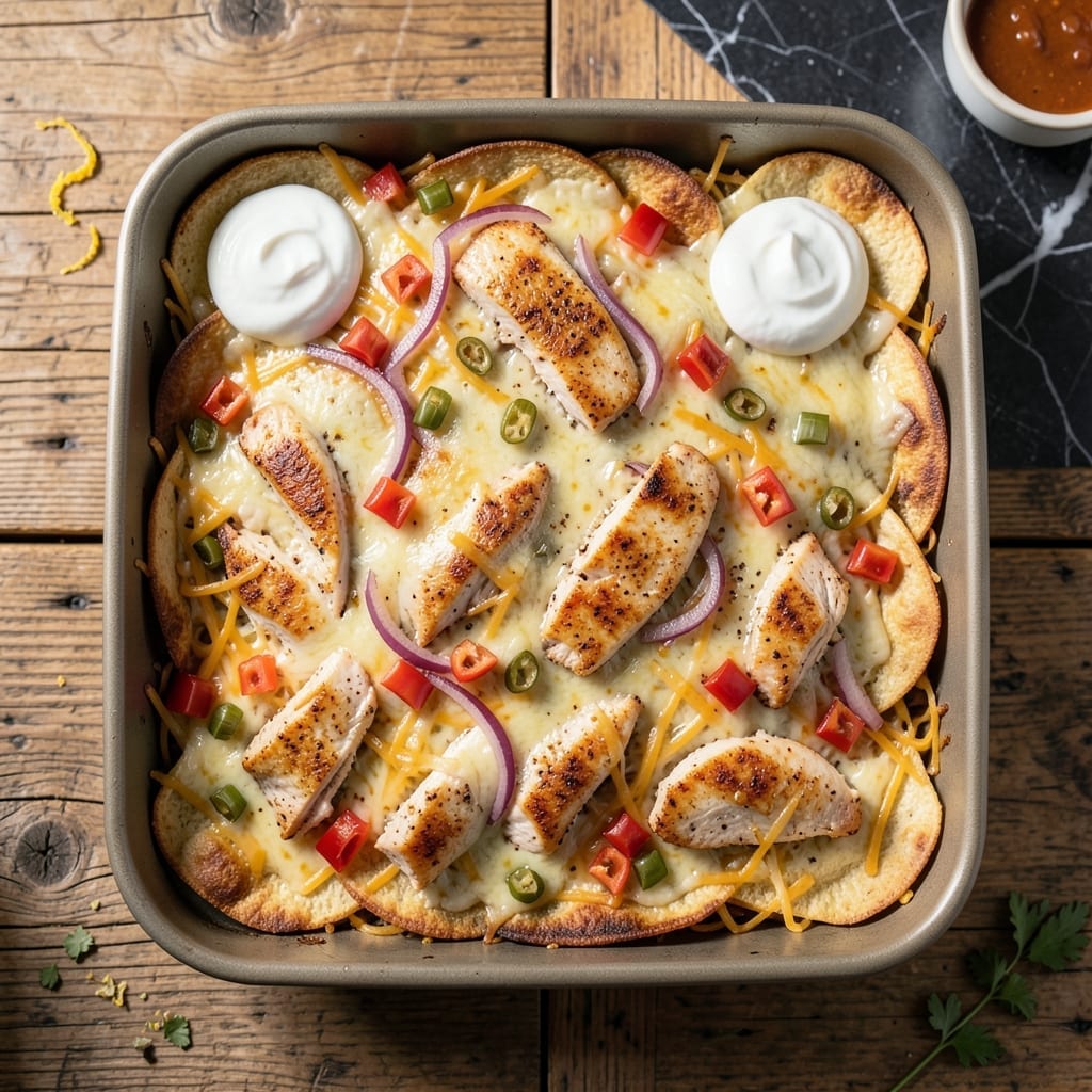 Chicken Quesadilla Bake Recipe: Melted Cheese and Spiced Chicken Harmony Chicken Quesadilla Bake Recipe: Melted Cheese and Spiced Chicken Harmony