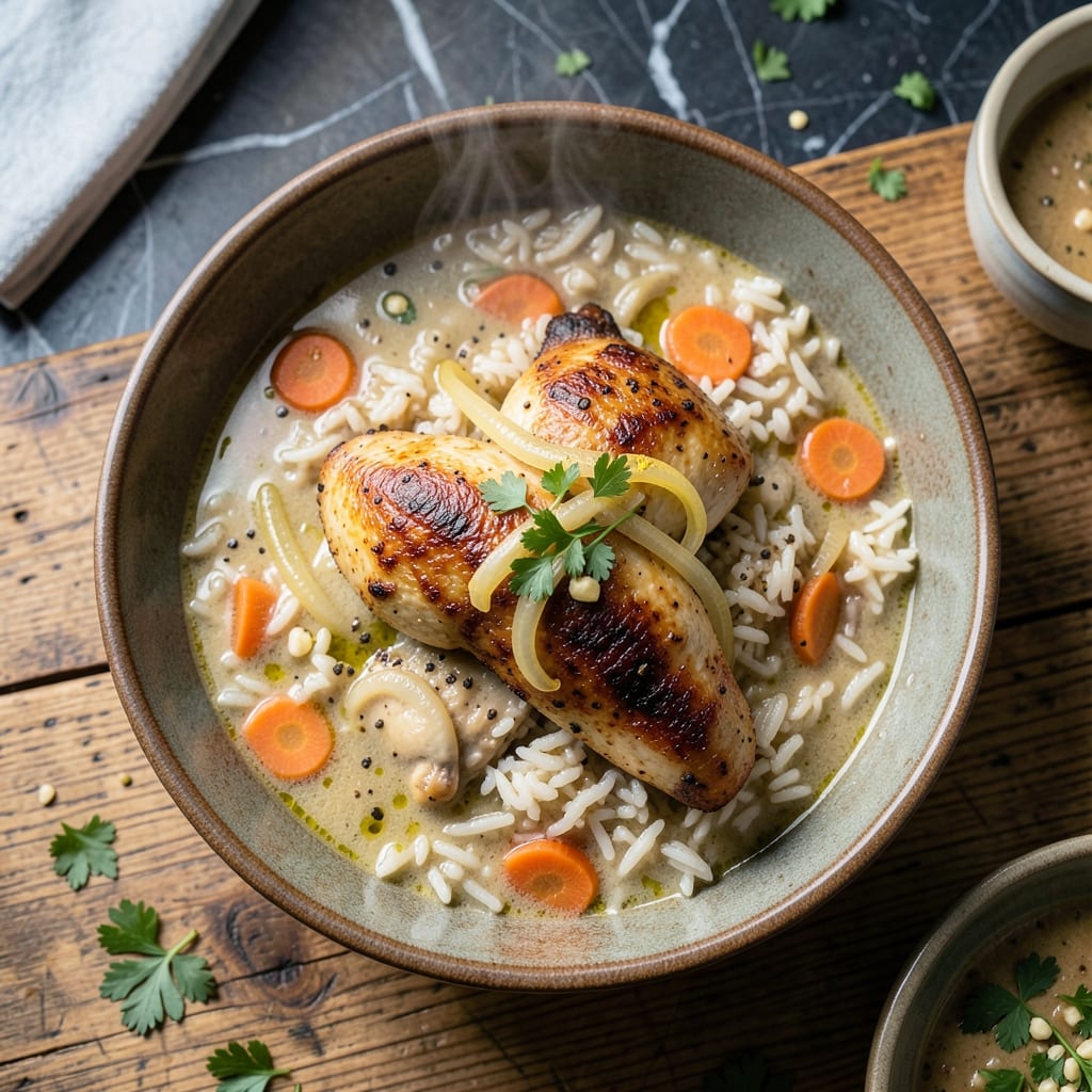 Demos Baked Chicken and Rice Soup Recipe: Homestyle Warmth in Every Bowl Demos Baked Chicken and Rice Soup Recipe: Homestyle Warmth in Every Bowl