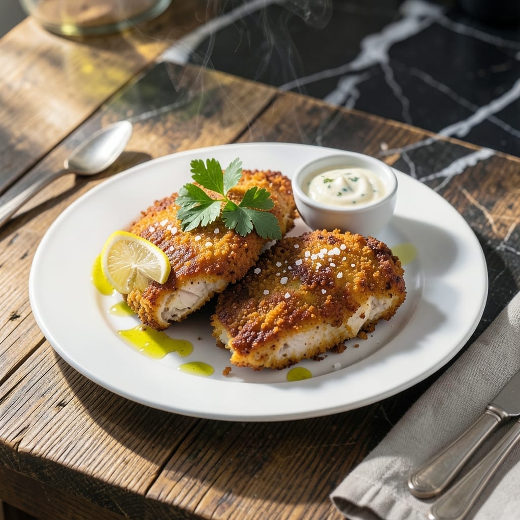 Chicken Statler Recipe: Breaded Cutlet With Creamy Country Gravy Chicken Statler Recipe: Breaded Cutlet With Creamy Country Gravy