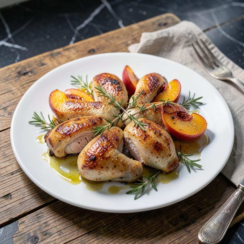 Roasted Peach Chicken Recipe: Sweet and Savory Summer Skillet