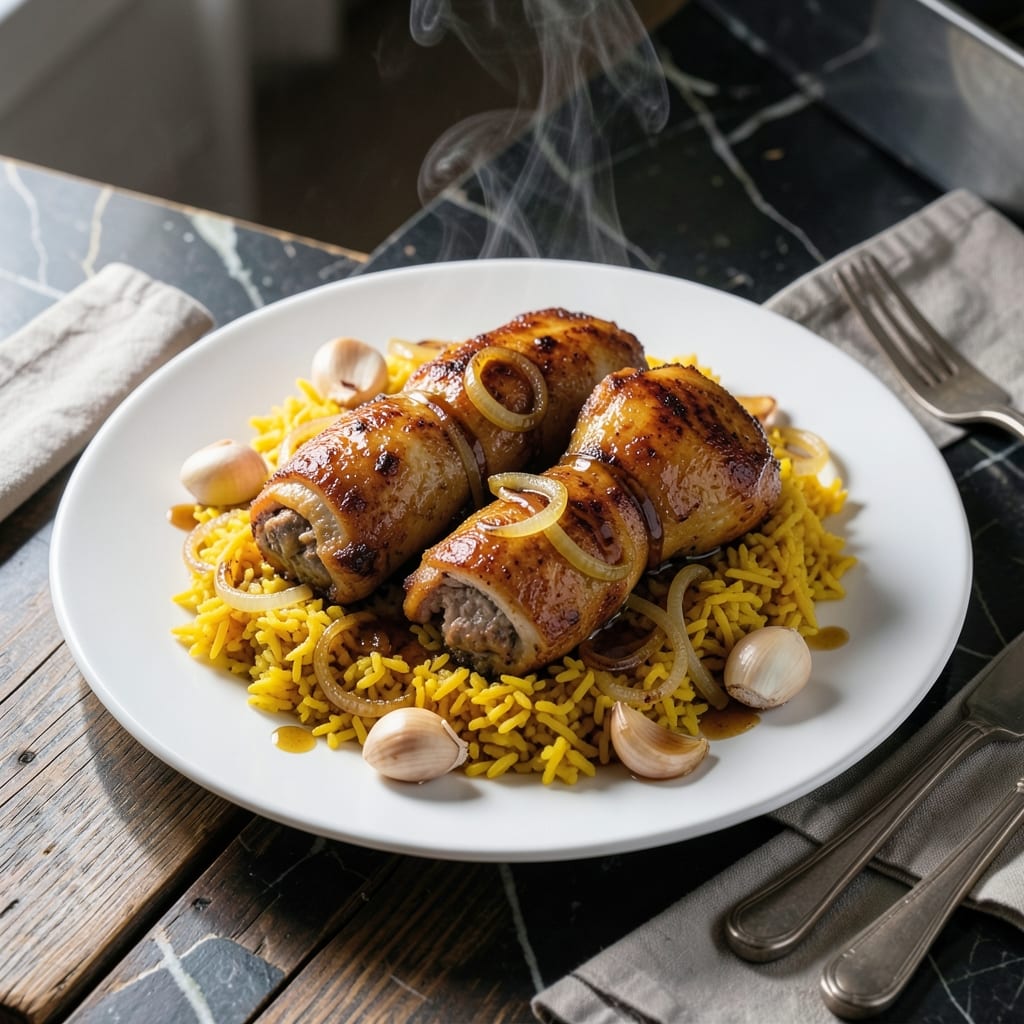 Chicken Thighs and Yellow Rice Recipe: Savory One-Pot Meal with Golden Grains