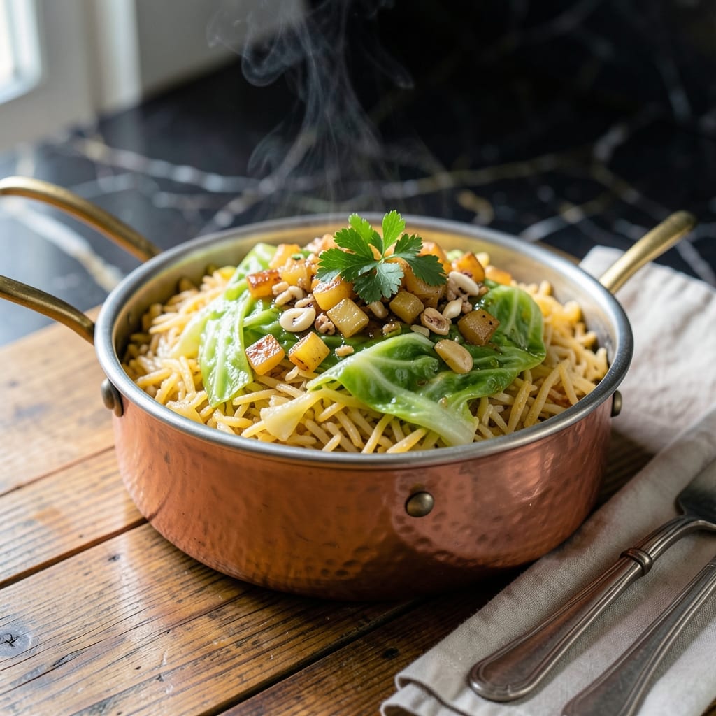 Iranian Cabbage Rice Recipe: Aromatic Herbs and Spiced Layers