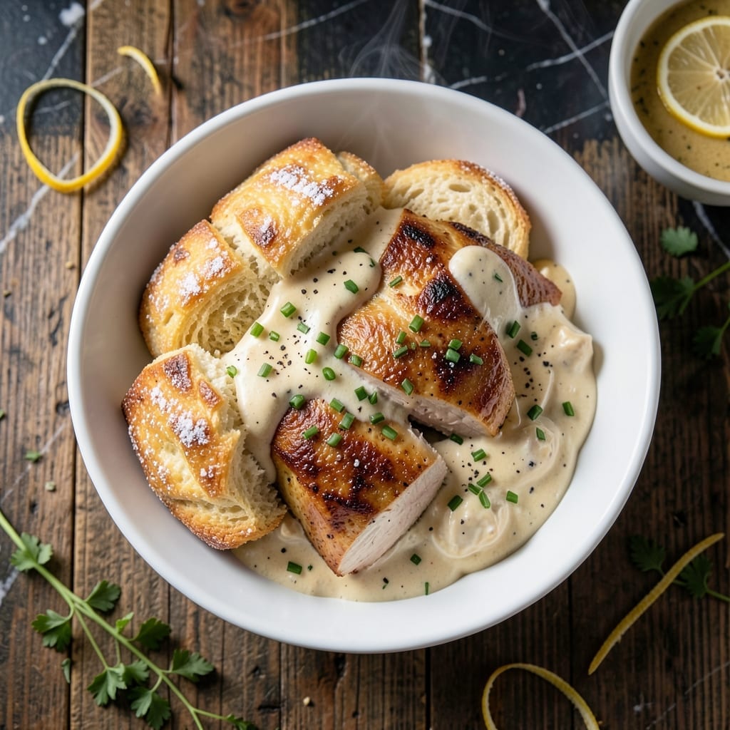 Creamy Chicken and Biscuits Recipe: Fluffy Layers in Savory Gravy