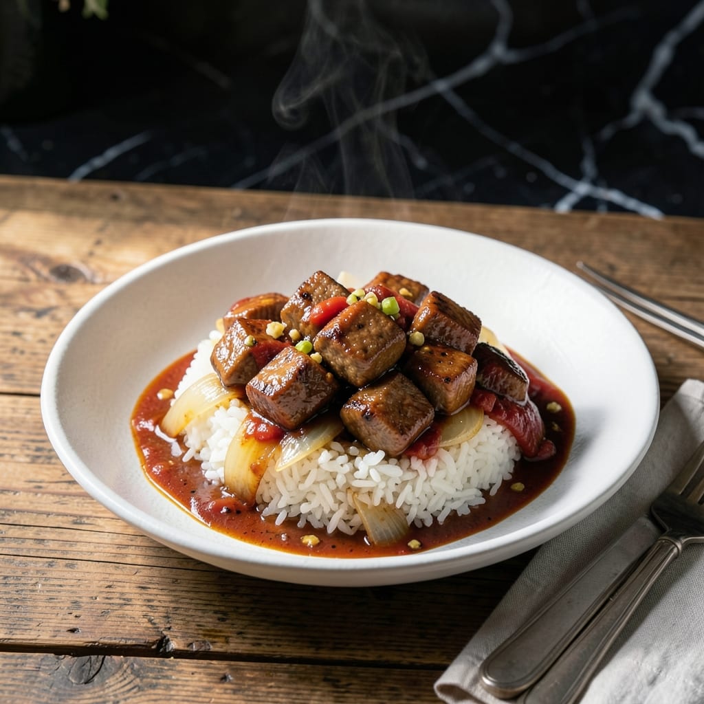 Hayashi Rice Recipe: Japanese Curry Beef Over Fluffy Rice