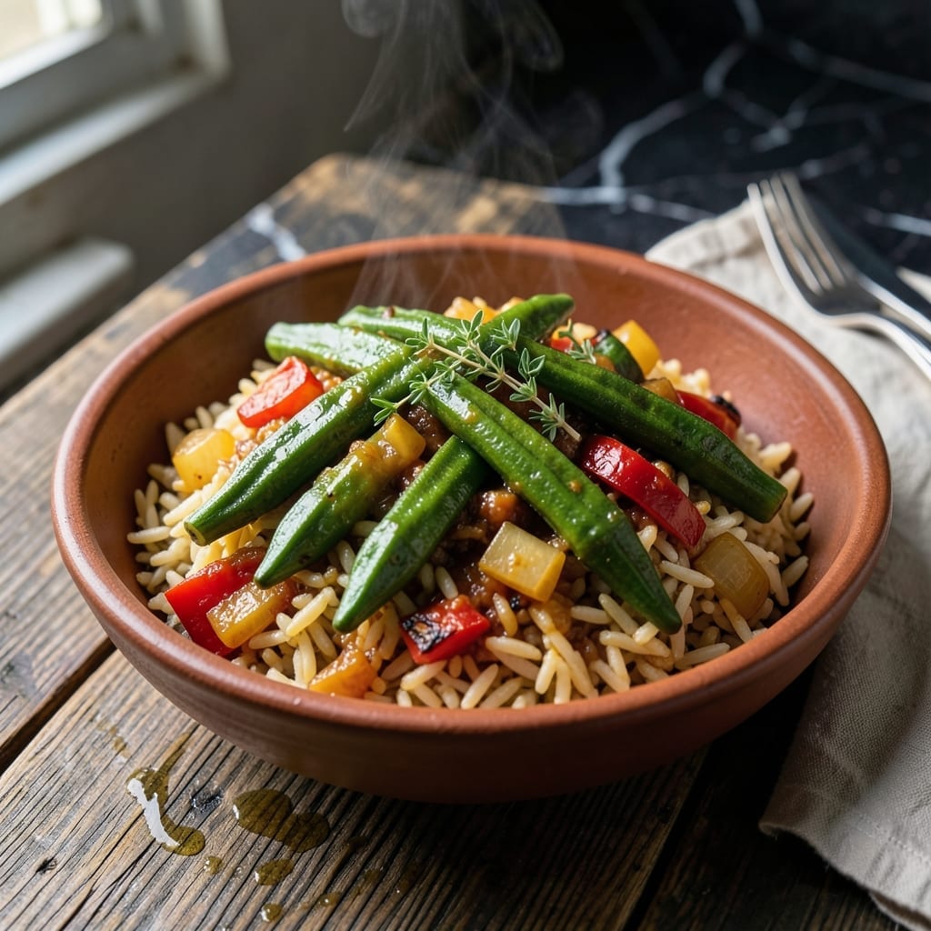 Ochro and Rice Recipe: Caribbean-Style Okra Stew With Fluffy Grains