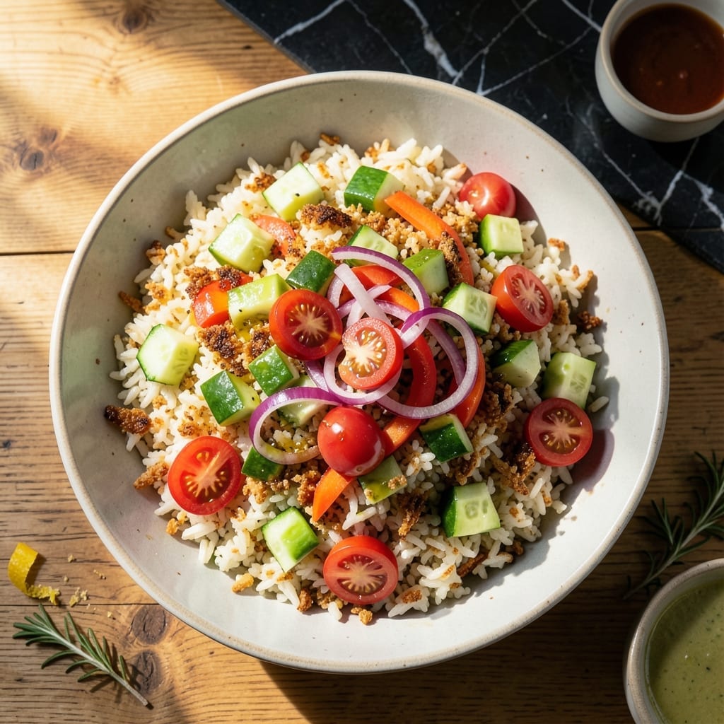 Jo Cooks Crispy Rice Salad Recipe: Nutty Crunch in Every Bite