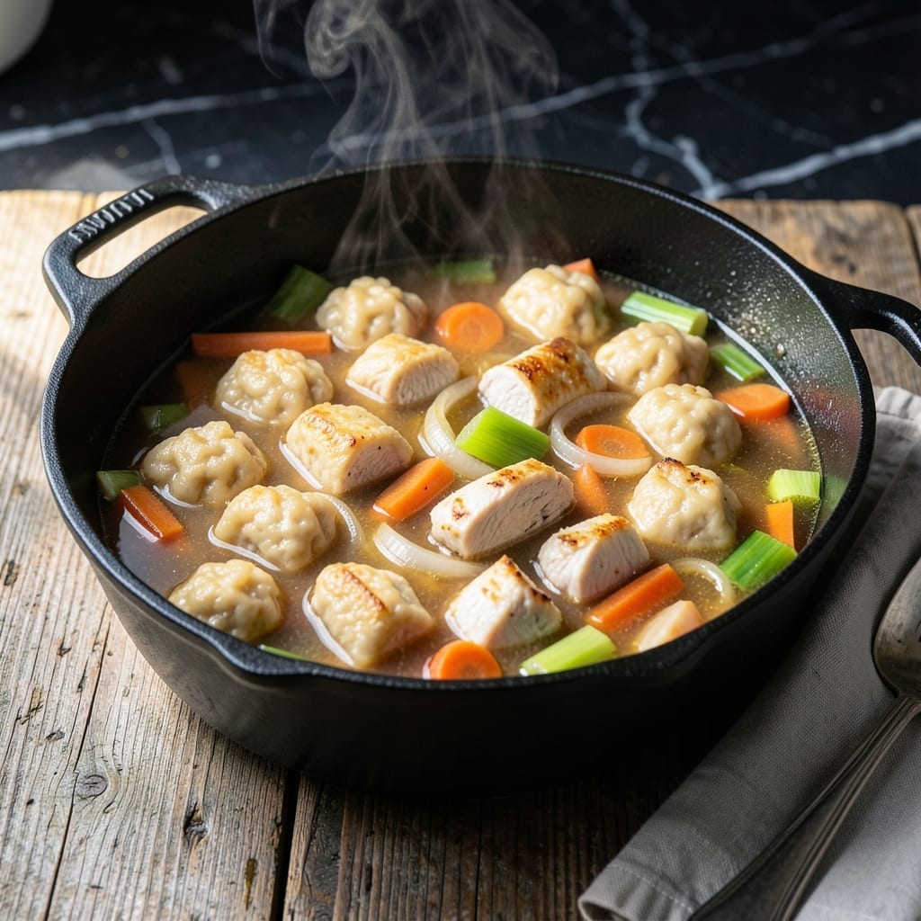 Easy Homemade Chicken and Drop Dumplings Recipe: Fluffy Clouds in Savory Broth Easy Homemade Chicken and Drop Dumplings Recipe: Fluffy Clouds in Savory Broth