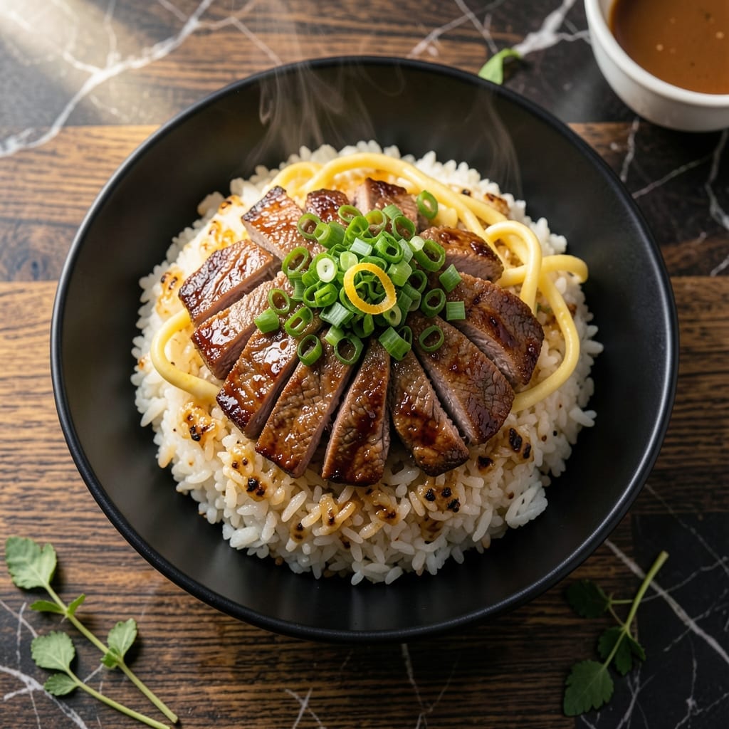 Japanese Beef Fried Rice Recipe: Wok-Seared Umami with Scallion Freshness