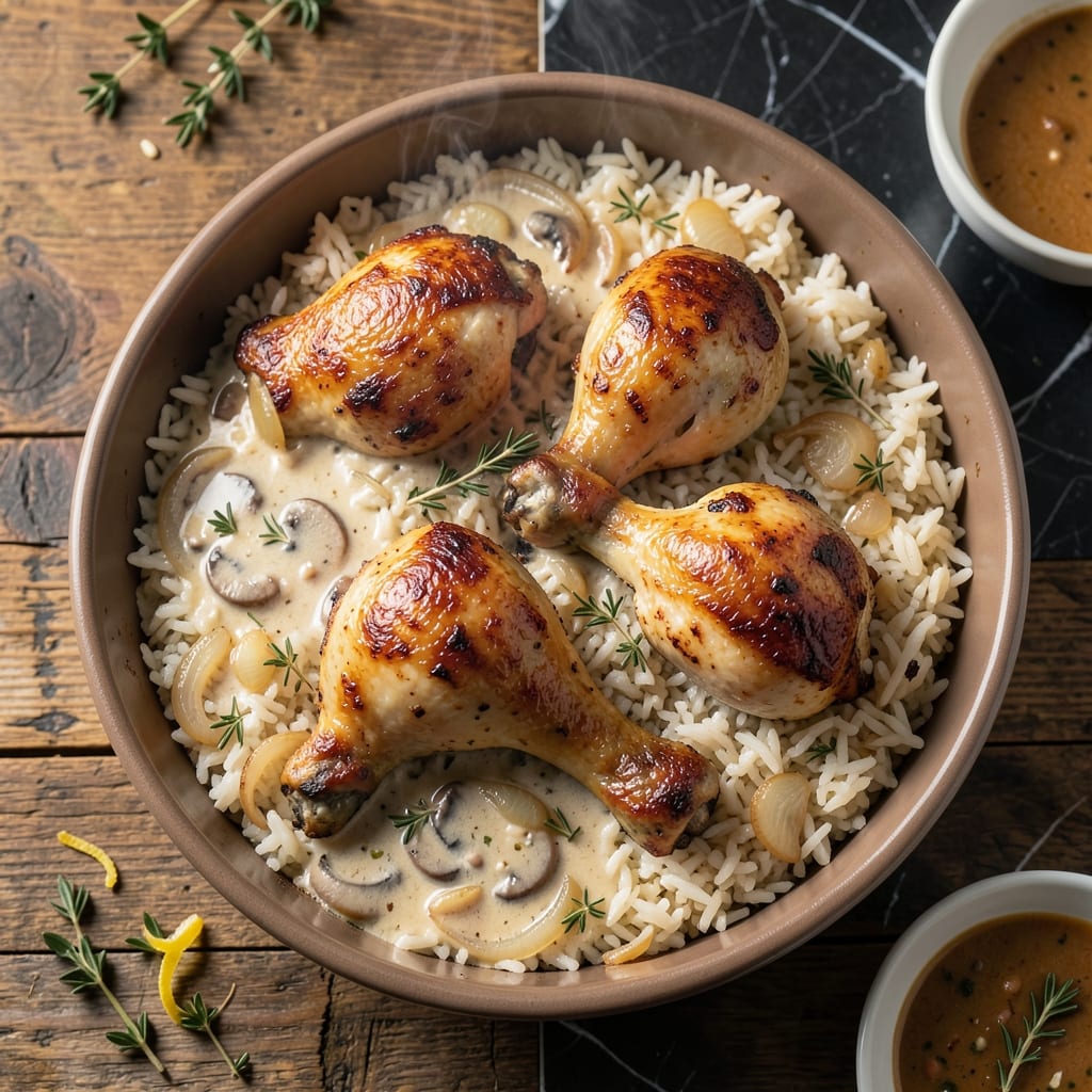 Chicken Thighs and Rice Casserole Recipe: One-Dish Family Favorite