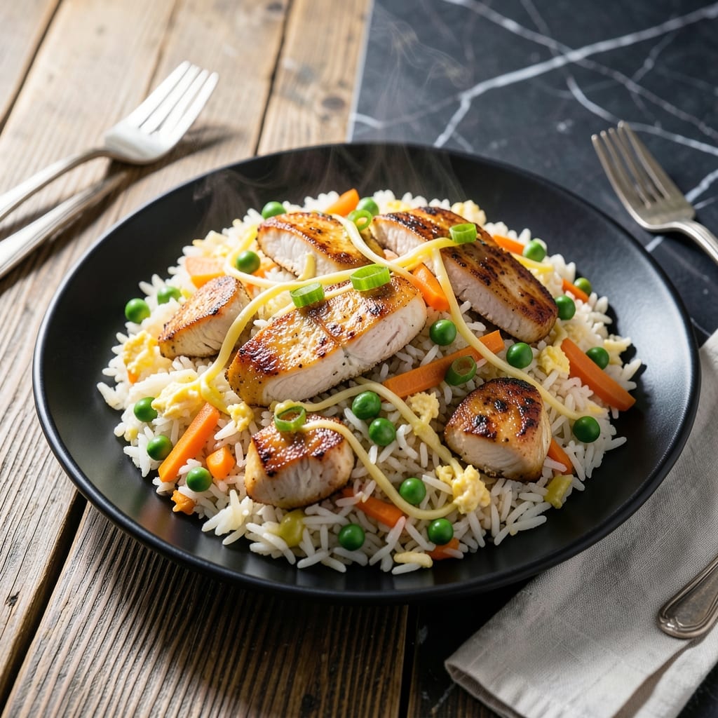 Chicken Fried Rice Recipe Restaurant Style: Wok-Charred Umami With Egg Ribbons