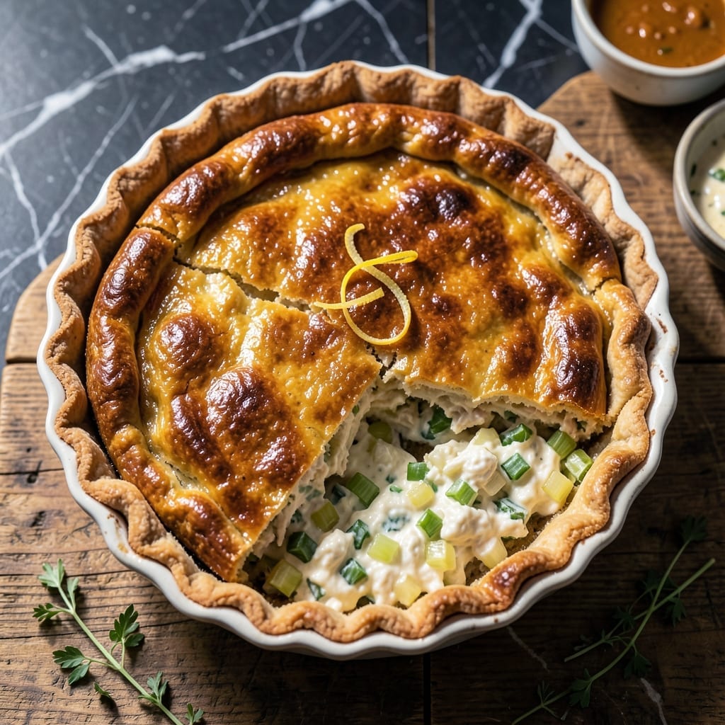Chicken Salad Pie Recipe: Savory Bake With Flaky Crust