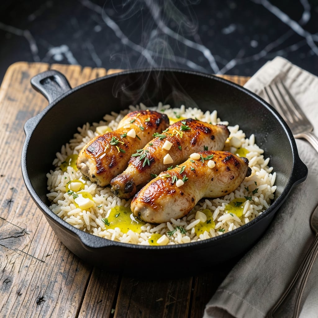 One Pot Greek Chicken and Lemon Rice Recipe: Mediterranean Flavors in One Pan